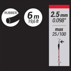 ELASTIQUE PLEIN 2,5 MM 6M -Pêche Passion Soldes elastique plein 25 mm 6m 2