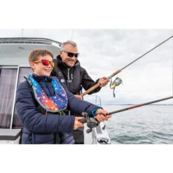 PLASTIMO GILET AUTOMATIQUE EVO JUNIOR BLEU - HARNAIS + SOUS CUTALE -Pêche Passion Soldes gilet automatique evo junior bleu harnais sous cutale 3