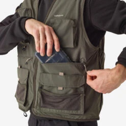 GILET De Pêche 500 Kaki -Pêche Passion Soldes gilet de peche 500 kaki 2