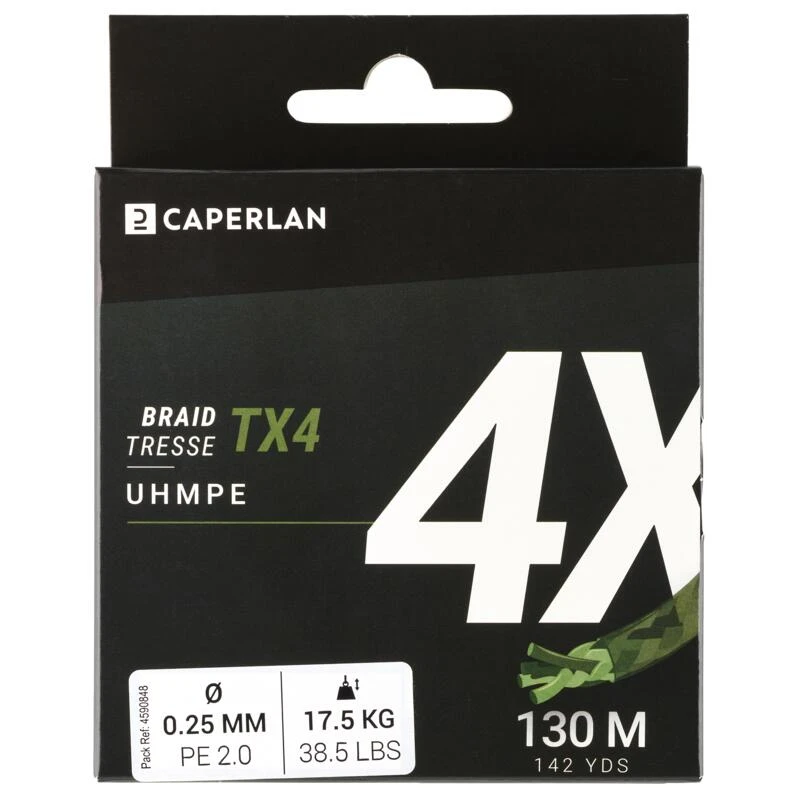 TRESSE PECHE AUX LEURRES TX4 KAKI 130M 5 TRESSE PECHE AUX LEURRES TX4 KAKI 130M – Image 3